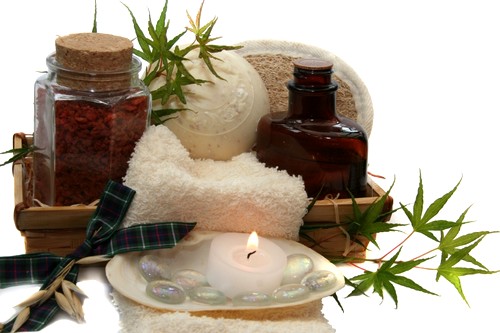Soap, oil and crystals for masculine bathtime